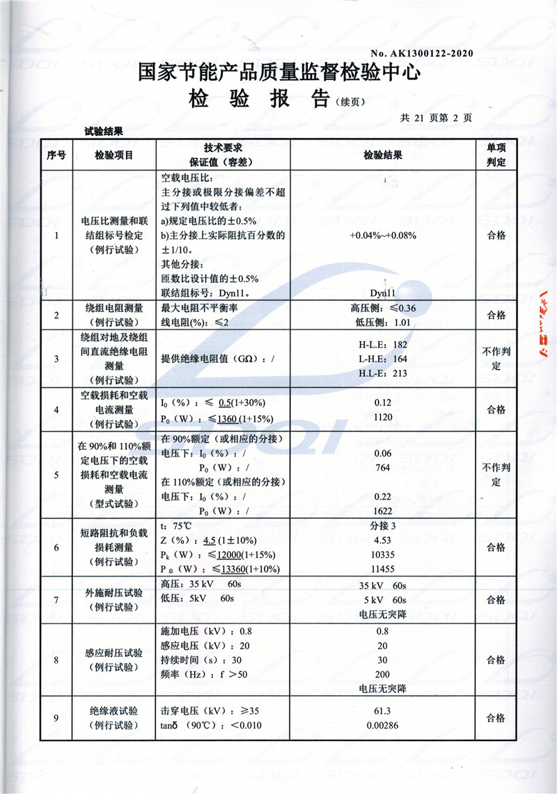 高低压试验报告-S11-1250北镇北镇北镇油浸式变压器-2.jpg